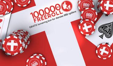 888poker.dk sætter 100.000 på spil i Den Store Danske Freeroll Turnering